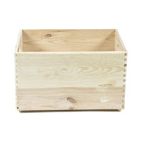 Casier de rangement rectangulaire en pin naturel "Box" L
