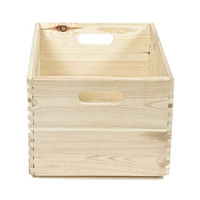 Casier de rangement rectangulaire en pin naturel "Box" L