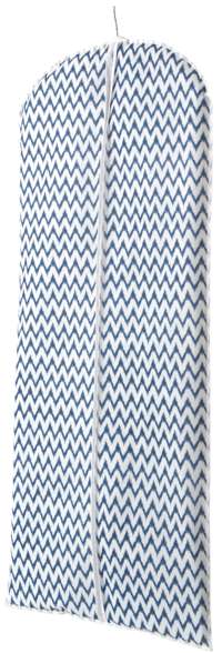 Housse longue pour vêtements bleue "Ikat"
