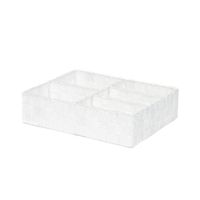 Organisateur de tiroir 5 compartiments rigide blanc "Stan"