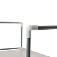 Étagère range-chaussures 4 niveaux en métal "Salomé"