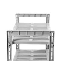 Étagère sous évier extensible 2 niveaux grise