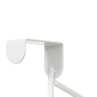 Patère de porte blanche avec porte-cintre et crochet bois "Sigma"