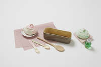 Vide-poches en bambou laqué taupe « Danang »