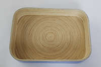 Plateau en bambou laqué bleu "Danang"