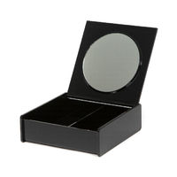 Boite de rangement maquillage avec miroir noire