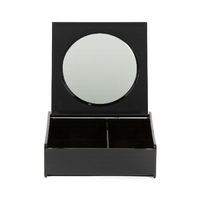 Boite de rangement maquillage avec miroir noire