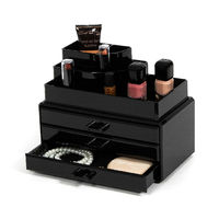 Coffret de rangement maquillage et bijoux 3 tiroirs noir