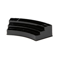 Rangement maquillage en arc de cercle 19 compartiments noir
