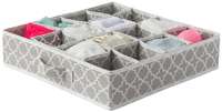 Organisateur de tiroir 16 compartiments souple taupe "Madison"