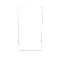 Portant blanc en métal arrondi "Fyn"