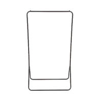 Portant noir en métal arrondi "Fyn"