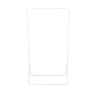 Portant blanc en métal plat "Niels"