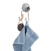 Crochet double à ventouse argent "Bestlock"