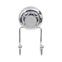 Crochet double à ventouse argent "Bestlock"