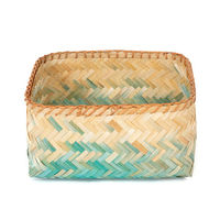 Panier de rangement bleu "Nouméa" L