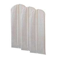 Lot de 3 housses longues pour vêtements taupe "Madison"