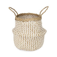 Panier de rangement naturel et blanc "Belly" S