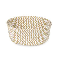 Panier de rangement naturel et blanc "Belly" M