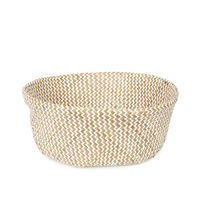 Panier de rangement naturel et blanc "Belly" L