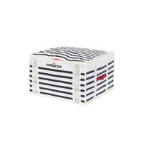 Housse souple sous-vide Compactor bleue et blanche "Marinière" M