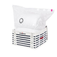 Housse souple sous-vide Compactor bleue et blanche "Marinière" M