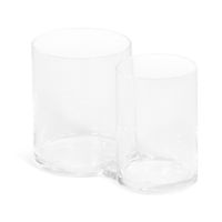 Rangement maquillage pour pinceaux 2 compartiments transparent