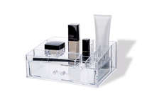Rangement maquillage et bijoux avec tiroir transparent