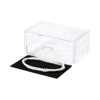 Boite de rangement maquillage et bijoux 1 tiroir transparent