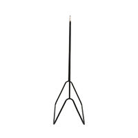 Portant noir en métal arrondi avec barre en bois "Elias"