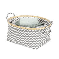 Panier de rangement gris "Zig-zag"