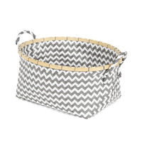 Panier de rangement gris "Zig-zag"
