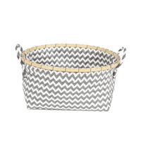 Panier de rangement gris "Zig-zag"