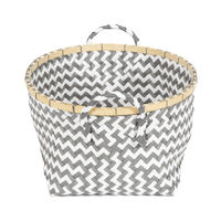 Panier de rangement gris "Zig-zag"