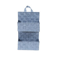 Panier de rangement à suspendre 2 niveaux bleu jean "Bristol"