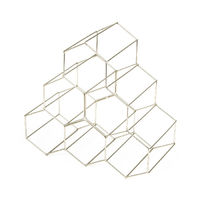 Range-bouteilles argent satiné 6 compartiments "Hexa"
