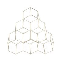 Range-bouteilles argent satiné 6 compartiments "Hexa"