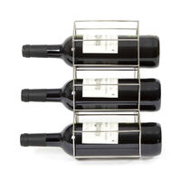 Range-bouteilles argent satiné 6 compartiments "Hexa"