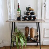 Range-bouteilles argent satiné 6 compartiments "Hexa"