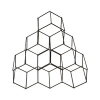 Range-bouteilles bronze mat 6 compartiments "Hexa"