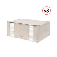 Lot de 3 housses souples sous-vide Compactor beiges "2.0" XXL