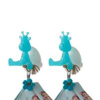 Lot de 2 crochets à ventouse bleu turquoise "Girafe"