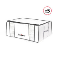 Lot de 5 housses souples sous-vide Compactor blanches "Life" XXL