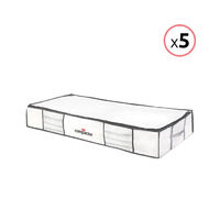 Lot de 5 housses souples sous-vide Compactor blanches "Life" XL