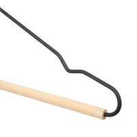 Lot de 2 cintres noirs et bois "Helsinki"