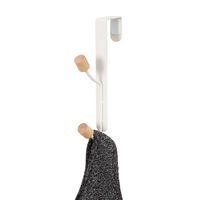 Patère de porte blanche 2 crochets bois "Helsinki"