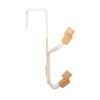 Patère de porte blanche 4 crochets bois "Helsinki"