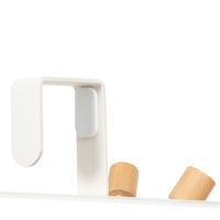 Patère de porte blanche 4 crochets bois "Helsinki"