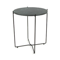 Table d'appoint ronde en marbre vert "Agneta"