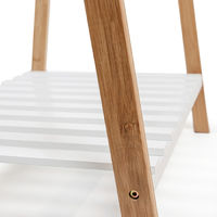 Portant en bois avec étagère blanche "Nagano"